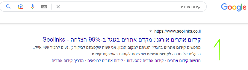 מקום ראשון קידום אתרים