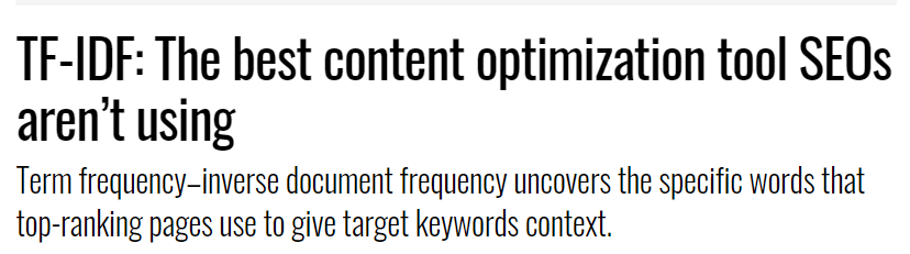  TF-IDF: The best content optimization tool SEOs aren’t using