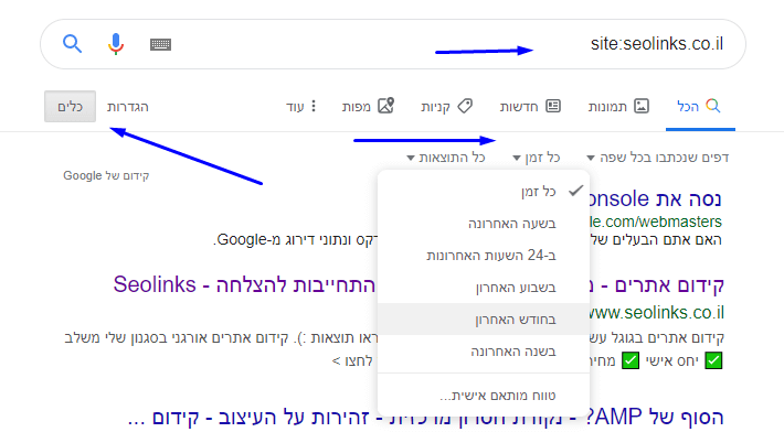 google search results